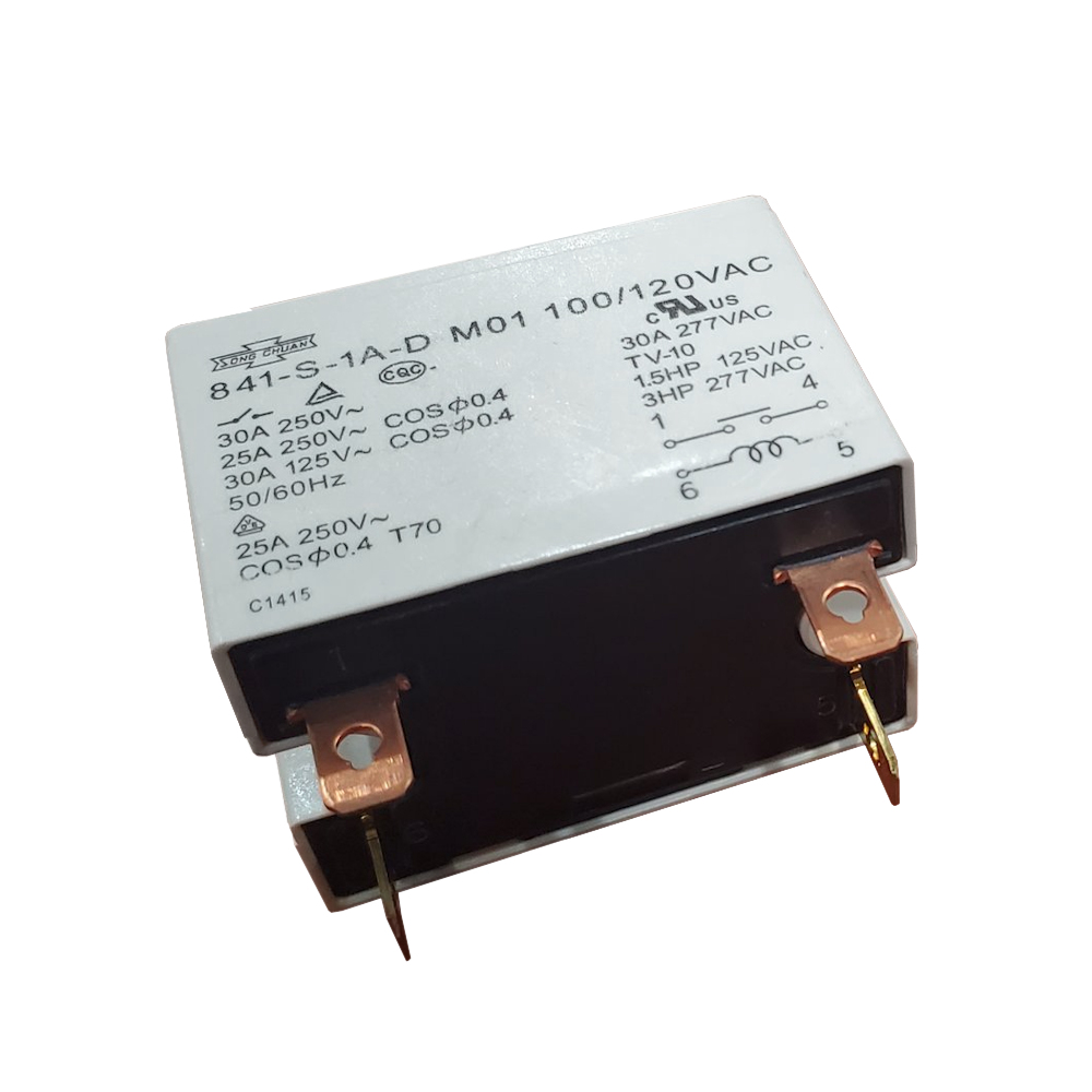 Part - Song Chuan 841-S-1A-D 100-120VAC Power Relay 4 Pins 30A 277VAC