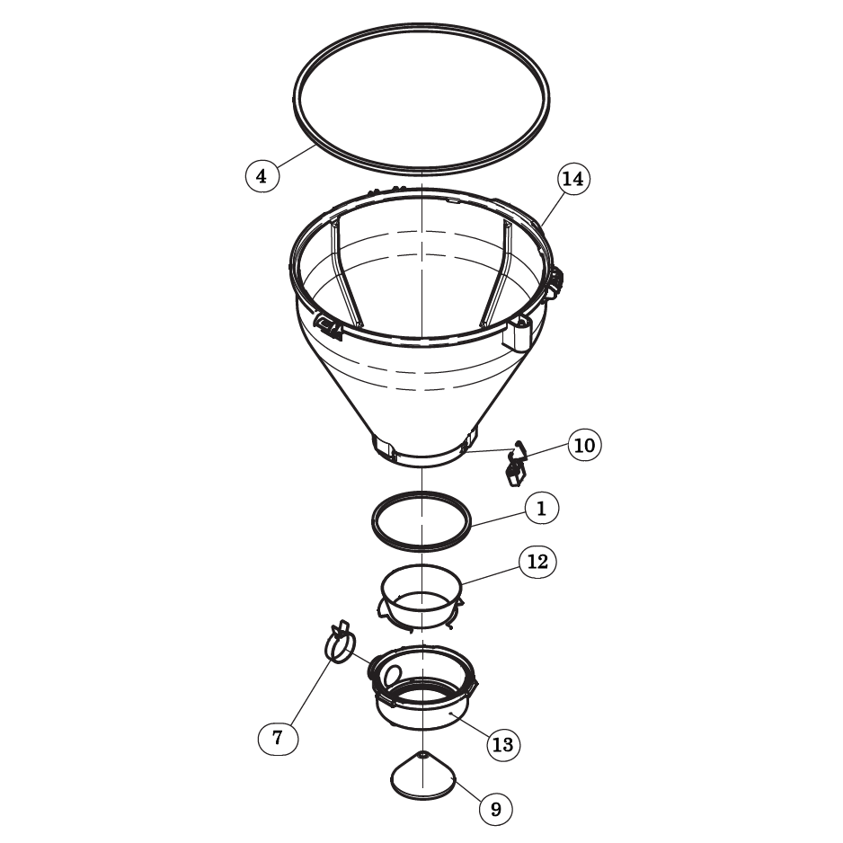 Part - KP720-010 Wash Tank Clamp Lock for Kubota KP720NA Rice Washer