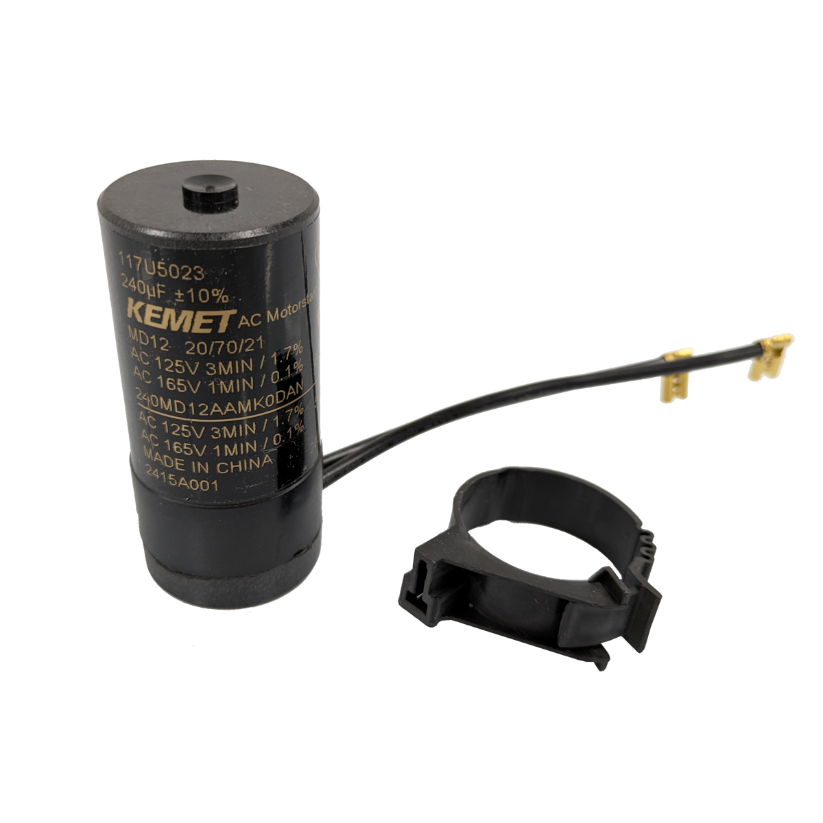KEMET 117U5023 Capacitor and Mounting Clip